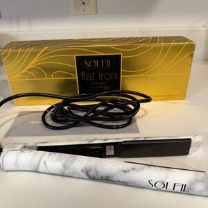 Soleil L10HSC-D37  Professional Flat Iron Ceramic Hair Straightener White Marble